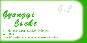 gyongyi cseke business card