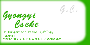 gyongyi cseke business card